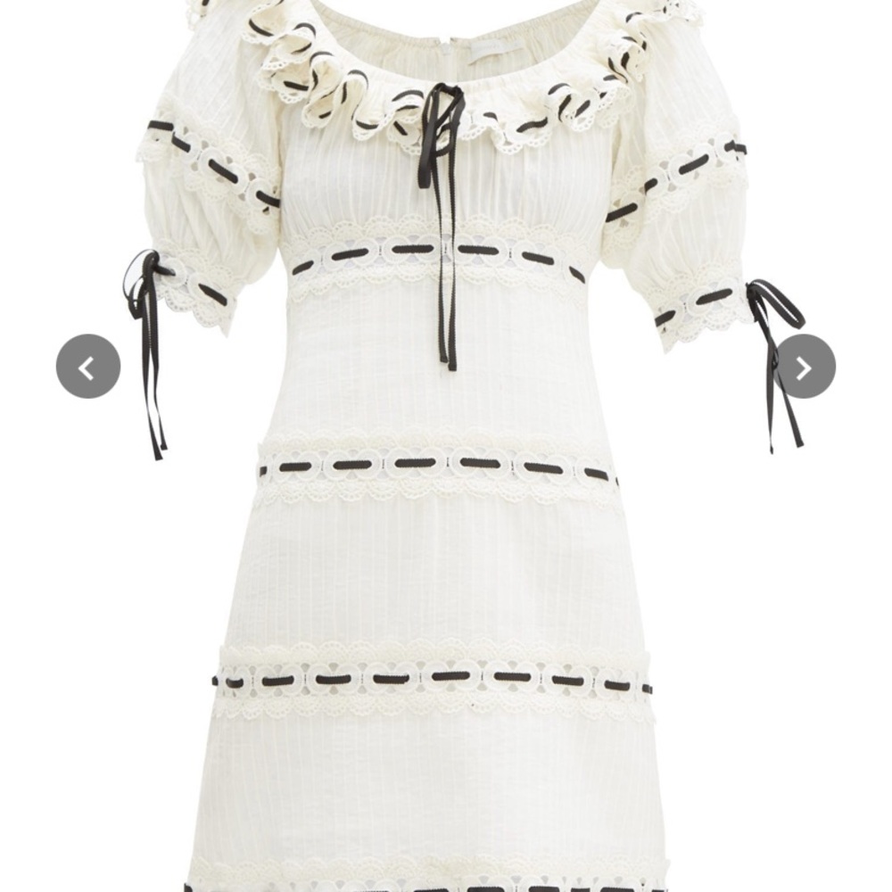 Looking for ZIMMERMANN Honour Lace-insert Pintucked Cotton Mini Dress size 1